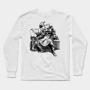 Punk Rock Girl Loves Leaky Robot Long Sleeve T-Shirt